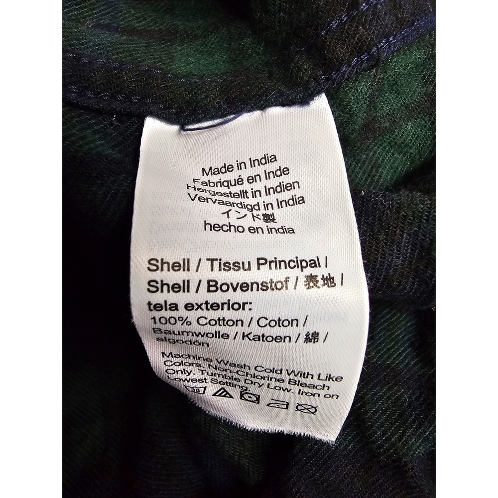 J.Crew Men's Classic-fit Long Sleeve Flannel, Green And Blue, Size L - Picture 3 of 6